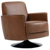 Upholstered PU Leather Armchair for Living Room, Brown