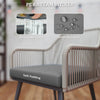4 Seater Garden Dining Set, Rattan Garden Furniture with Cushions, Light Brown