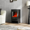 All-In-One Electric Fireplace Set, Mantelpiece & Flame Heater Decoration Smart