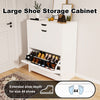 Shoe Cabinet Rack Wooden Shoes Storage Stand Cupboard with 2 Flip Mpkhjubmqkidjb