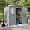 6ft x 6ft Plastic Sheds Outdoor Garden Shed Lockable Utility Tools Storage House