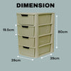 Large Rattan Drawer Storage Unit 2/3/4 Drawers Units Bedroom Office Desktop Draw