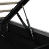 Upholstered Ottoman Storage Bed Frame Double with Storage Headboard & LED, Grey