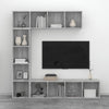qohoio 3 Piece Book/TV Cabinet Set Grey Sonoma 180x30x180 ,Free Combination U8H8