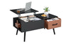 Coffee Table With Storage Lift Top Up Drawer Shelf Wooden Living Room Furniture