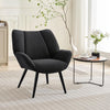 Modern Accent Chairs with Metal Legs,for Living Room Bedroom Office, Dark Grey