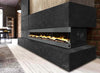 2025 Panoramic 3 Sided Electric LED Media Wall Fire - Grey Mantel Style 42 50 60