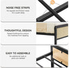 Double Size Wood Bed Frame with Headboard Footboard Strong Metal Slats Support