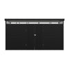 Galvanised Metal Garden Shed Outdoor Tool Storage House with Lockable Door Black