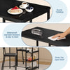 3-Piece Dining Table Set with Storage Shelves,Kitchen Table with 2 Padded Chairs