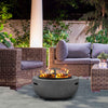 MgO Fire Pit, Round with BBQ Grill, Ø60cm - Dark Grey