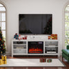 Electric Fireplace With TV Stand Unit Cabinet LED Fire Heater Flame Living Room