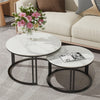 Coffee Tables for Living Room Set of 2 Modern Nesting Coffee Tables Black Finish