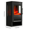All-In-One Electric Fireplace Set, Mantelpiece & Flame Heater Decoration Smart