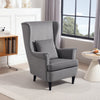 Wingback Chair, Modern Accent Chair for Living Room Bedroom, Grey