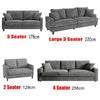 Modern 2/3 Seater Corduroy Sofa Bed with 2 Bolster Home Room Recliner Couch Sofa
