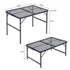Folding Camping Table Trestle Picnic Party Catering BBQ 2ft 3ft Black Aluminum