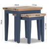 Nest of 2 Tables Set of Sofa Coffee Side Tables Wooden Lamp Stand Florence Furni