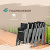 7 Piece Garden Dining Set, Outdoor Table and 6 Chair, Aluminium, Black