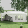 6 x 3(m) Outdoor Gazebo Canopy Party Tent with 6 Removable Side Walls for Garden