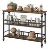 3-Tier Narrow Console Table,43 In Sofa Table with Storage Shelves for Hallway