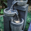 Garden Solar Water Feature LED Light Fountain Outdoor Indoor Resin Ornament Pump