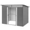 9 x 6.5ft Garden Shed Storage Tool organiser with Sliding Door Vent, Light Grey