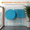 3PCS Dining Table Set Metal Table 2 Chairs Compact Space Saving Kitchen Bistro