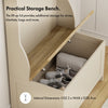 Cream Coat Stand with Shoe Storage, Hallway Unit & Storage Bench,