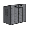 Plastic Garden Storage Shed Outdoor House Tool Shed Utility With Door & Window