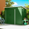 Outdoor Storage Shed, 7.5 x 4.3ft Metal Garden Shed, Green