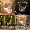 Hanging Chair Outdoor, Grey Garden Swing Seat with Attachments, VonHaus