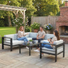 Garden Corner Sofa Set, Garden Furniture Set with Coffee Table