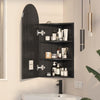 Arched LED Bathroom Mirror Cabinet LED Lights Metal Framed Wall Mounted Corner