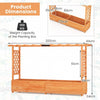 Raised Garden Bed Fir Wood Climbing Planter Box w/2-Sided Trellis
