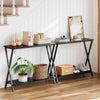 Slim Console Table with 2 Shelves,Narrow Entryway Table for Living Room, Hallway