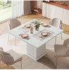 90CM Square Dining Table with 2 Placemats, Small Dinner Kitchen Table with Base
