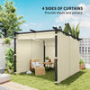 3 x 3(m) Metal Pergola with Retractable Roof and Sidewalls, UPF30+ Refurbished