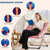 Folding Saucer Foldable Moon Chair Camping Outdoor Soft Padded Seat No Assembly
