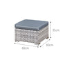 Oseasons Acorn Deluxe Rattan 10 Seat Rising Firepit Garden Sofa Set Grey