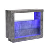 Fiesta Wooden Bar Table Unit In Concrete Effect With LED Lights