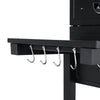 Large Rectangular Adjustable Charcoal BBQ Grill Garden Barbecue Trolley Wheels