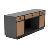 Living Room TV Stand with Electric Fireplace Fire LED Flame Heating Cabinet Unit