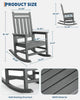 Poly Lumber Rocking Chair Outdoor HDPE High Back Porch Rocker Chairs for Patio