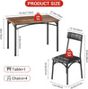 Dining Table Set with 2/4 Chairs, Modern Design for Kitchen, Home, Patio, Garden