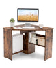 90° Corner Desk Computer Table Home Office Writing Desk Workstation w/ Shelves