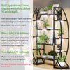 Indoor Display Shelf Plant Stand With Grow Lights 12 Tiered 177cm Tall Bookcase