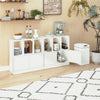3-Tier Bookshelf Modern Book Shelf with Cabinet