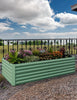 2X Large Galvanised Steel Raised Garden Bed 240x120x60cm Metal Planter Box Veg