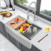 30/33inch Apron Front Sink Single Bowl Kitchen Sink 16 Gauge Stainless Steel